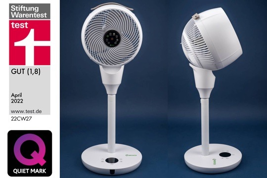 Stiftung Warentest kürt den «Meaco Air360° Stand» Ventilator zum Testsieger 2022 | Presseportal
